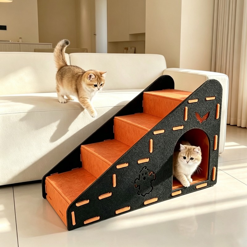 Felt Stair Cat House