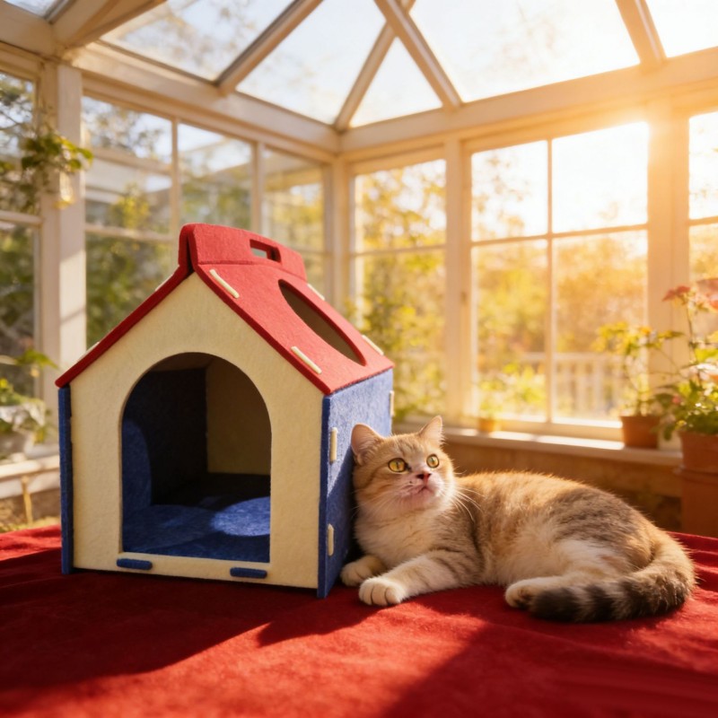 Spliced Felt Cat House